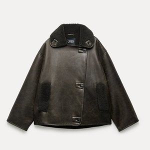 Zara Double Faced Shearling Jacket